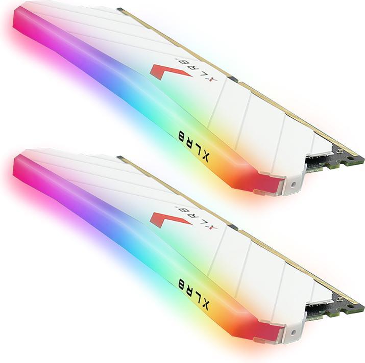 Actual product image PNY XLR8 Gaming EPIC-X RGB, 16 GB, 2 x 8 GB, DDR4, 3200 MHz, 288-pin DIMM, White (2 x 8GB, 3200 MHz, DDR4-RAM, DIMM)