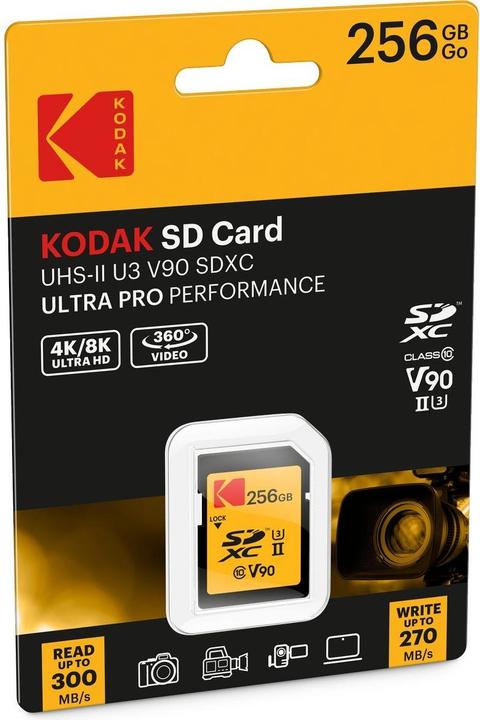 Immagine prodotto Kodak SD 256GB UHS-II U3 V90 Ultra Pro (256 GB, SD, U3, UHS-II)