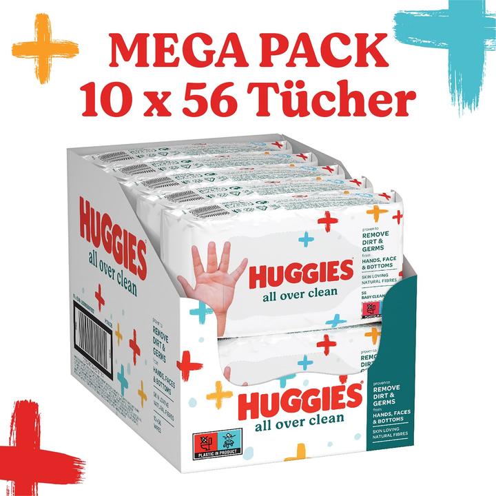Huggies All Over Clean 10×56 – frische Babytücher