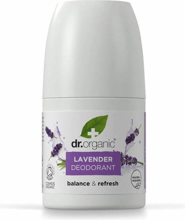 Actual product image Dr. Organic LAVENDER roll-on deodorant 50 ml (Roll-on, 50 ml)