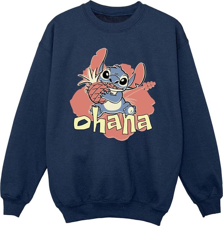 Actual product image Disney Girls Lilo And Stitch Ohana Pineapple Sweatshirt (152, 158)