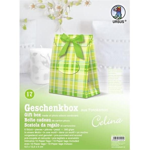 Thumbnail - Ursus, Geschenkverpackung, Geschenkbox Celina 9,5x12,5x5cm VE=5 Stück Motiv: 17 (Geschenkbox, 5 x)