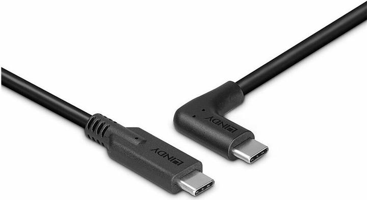 Produktbild Lindy 1.5m USB 3.2 Typ C Kabel 90° gewinkelt (32019) (1.50 m, 60 W)