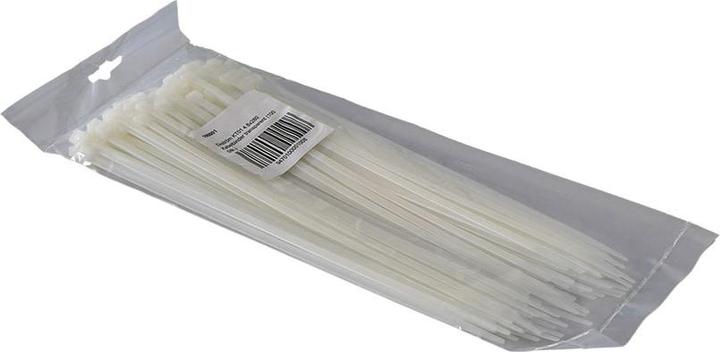 Actual product image Kibernetik Cable tie KT01 4.8x280 transparent (100 pcs.) (Plastic cable ties, 280 mm, 100 pcs.)