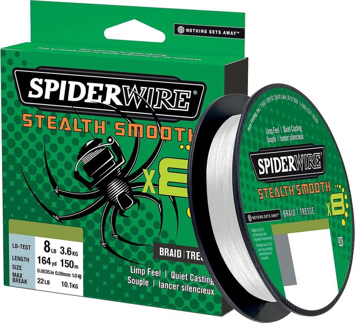 Spiderwire Stealth Smooth 8 Translucent 150m (18 kg, 0.23 mm)