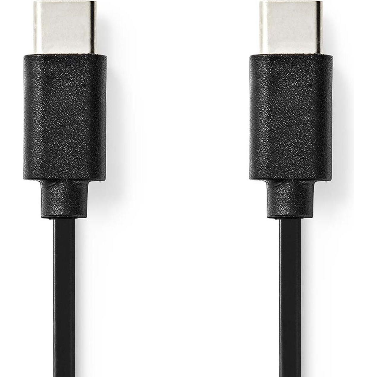 Thumbnail - Nedis USB-Kabel USB 2.0 USB-C™ Stecker USB-C™ Stecker 60 W 480 Mbps Vernickelt 1.00 m (1 m, USB 2.0), USB Kabel