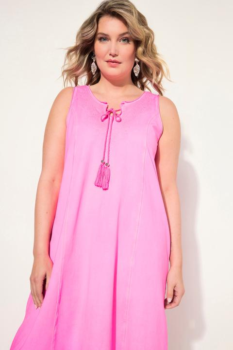 Actual product image Miamoda Sleeveless Cold-Dyed A-Line Eyelet Embroidery Jersey Dress (44)