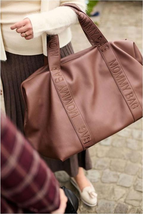 Actual product image Childhome Wickeltasche Mommy Bag Signatur Leder dunkelbraun