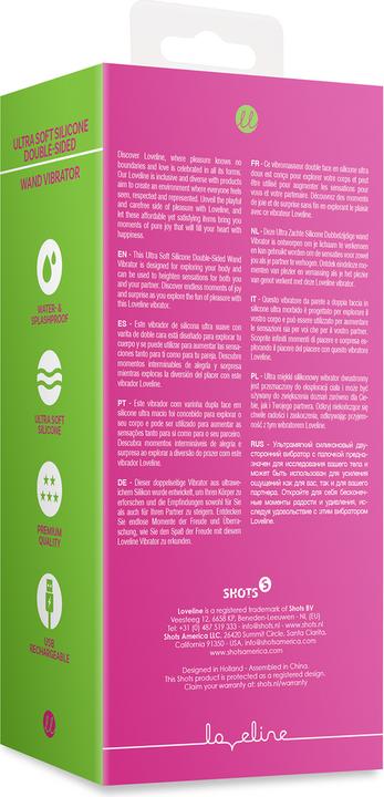 Actual product image Shots Ultra Soft Silicone Double-Sided Wall Vibrator