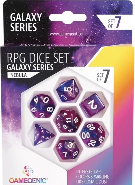 Image du produit Gamegenic Set de 7 Dés Jdr - Galaxy Series : Nebula