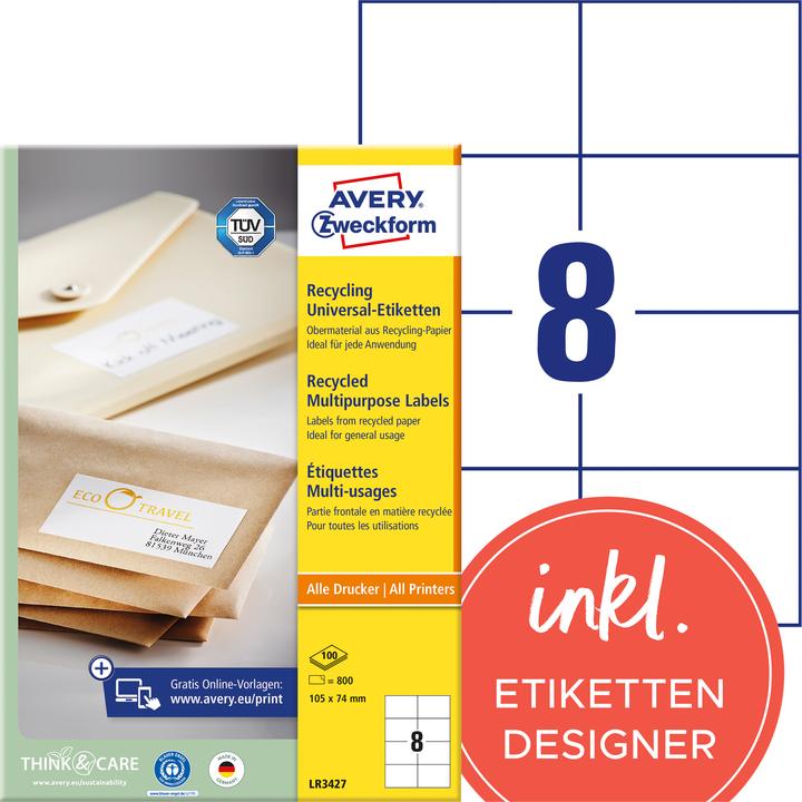 Produktbild Avery Recycling Universal-Etiketten