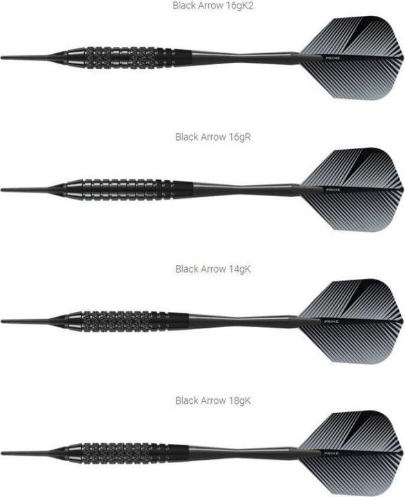 Image du produit Harrows Black Arrow Softip Darts (14 g)