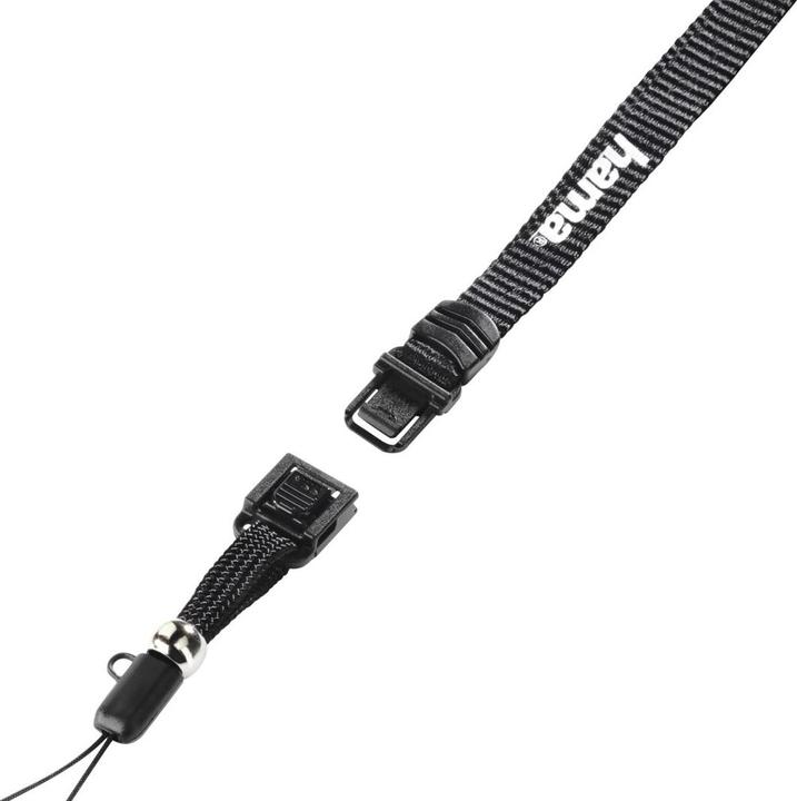 Produktbild Hama Trageschlaufe mit Schnellverschluss, 45 cm, Schwarz (Schultergurt)