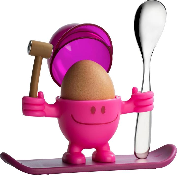 Productafbeelding WMF Eierdopje met lepel Grappig eierdopje Kinderen Plastic McEgg Roze (1x)