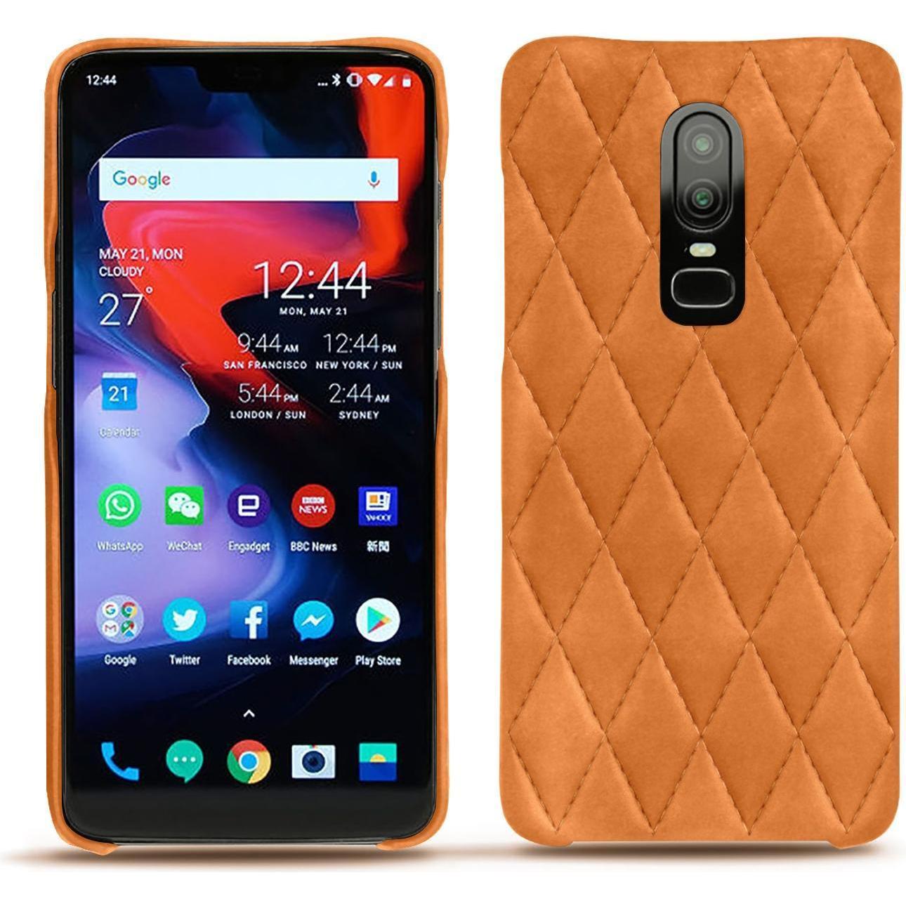 Noreve Lederschutzhülle (OnePlus 6), Smartphone Hülle, Orange