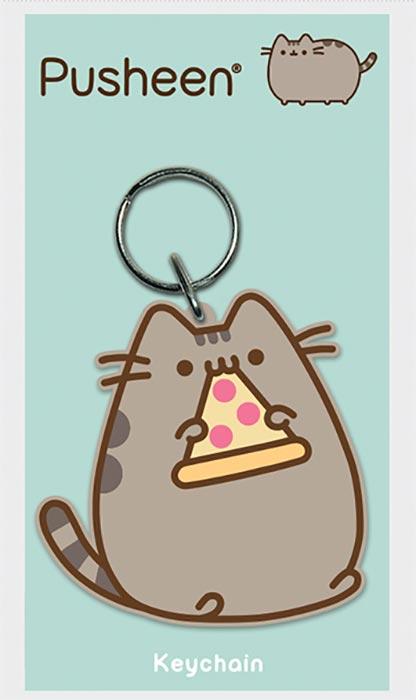 Actual product image Pyramid Pusheen Rubber Keychain Pizza 6 cm
