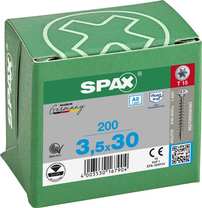 Produktbild Spax Spanplattenschrauben A2 (200 Schrauben pro Stück)