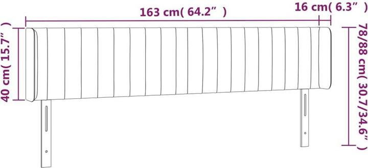 Image du produit vidaXL LED Kopfteil (163 x 16 x 88 cm)