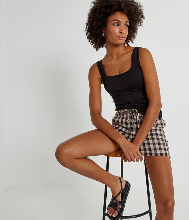 Image du produit La Redoute Collections Top à encolure carrée (XS)