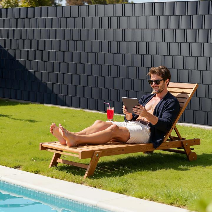 Produktbild Wiltec Sichtschutz Streifen 35mx19cm PVC 650g/m² 20 Clips Zaunfolie