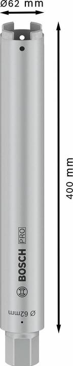 Image du produit Bosch Professional Zubehör PRO Core Cutter dry, 62 x 400 mm, 1 1/4 pouce UNC (62 millimètres)