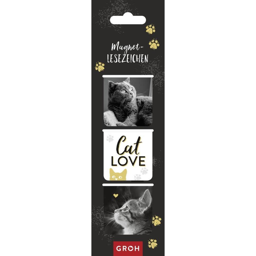 Groh, Schreibtisch Accessoire, Magnetlesezeichen Cat love