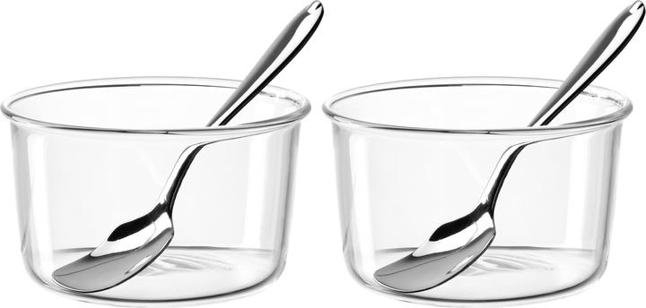 Leonardo Schale mit Löffel Vetro 4-teilig, Transparent (9 cm, 0.27 l, 2 x)