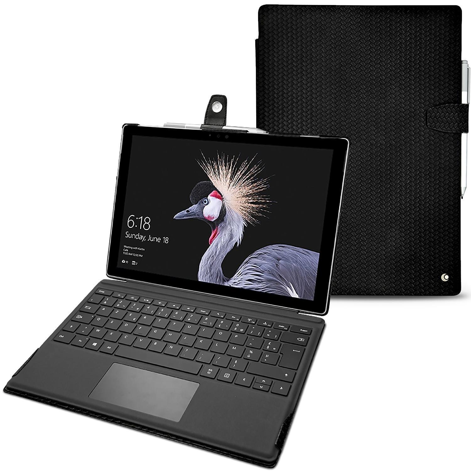 Noreve Lederschutzhülle (12.30", Microsoft), Notebooktasche, Schwarz