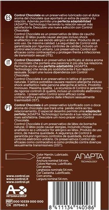 Immagine prodotto Control Preservativi "Chocolate" a 12 tagli con aroma di cioccolato (12 pz.)