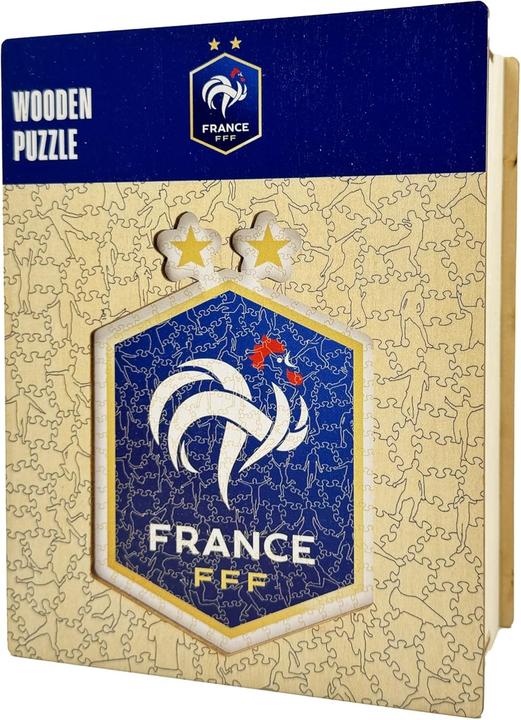 Produktbild Iconic FFF Französische Fussball Nationalmannschaft - Logo - Holz Puzzle Grösse L (500 Teile) (500 Teile)