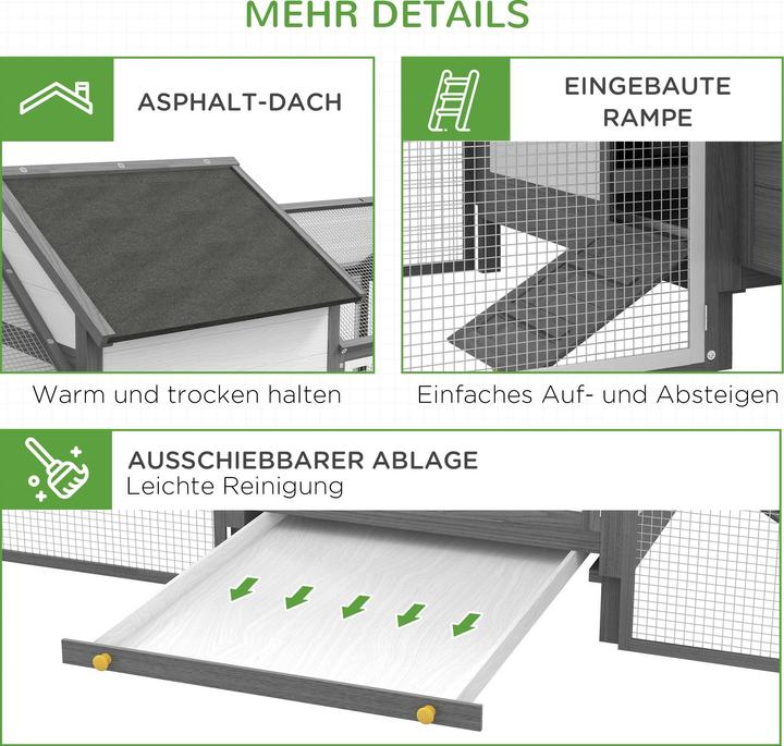 Actual product image PawHut Chicken coop with nesting box