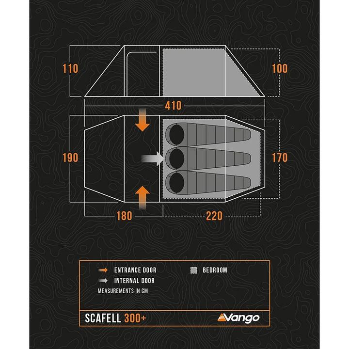 Productafbeelding Vango Scafell 300 Plus (Tunnel tent, 3.60 kg, 3 personen)