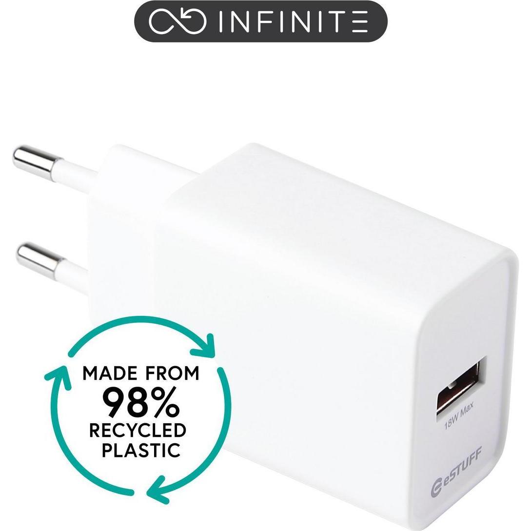 eSTUFF INFINITE (GRS) USB-A Charger, Caricatore USB
