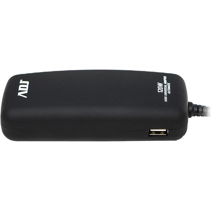 Thumbnail - ADJ Alimentatore Notebook 120w Mini Bk 8 Conn 3pin Auto Con Porta USB (120 W), Notebook Netzteil, Schwarz