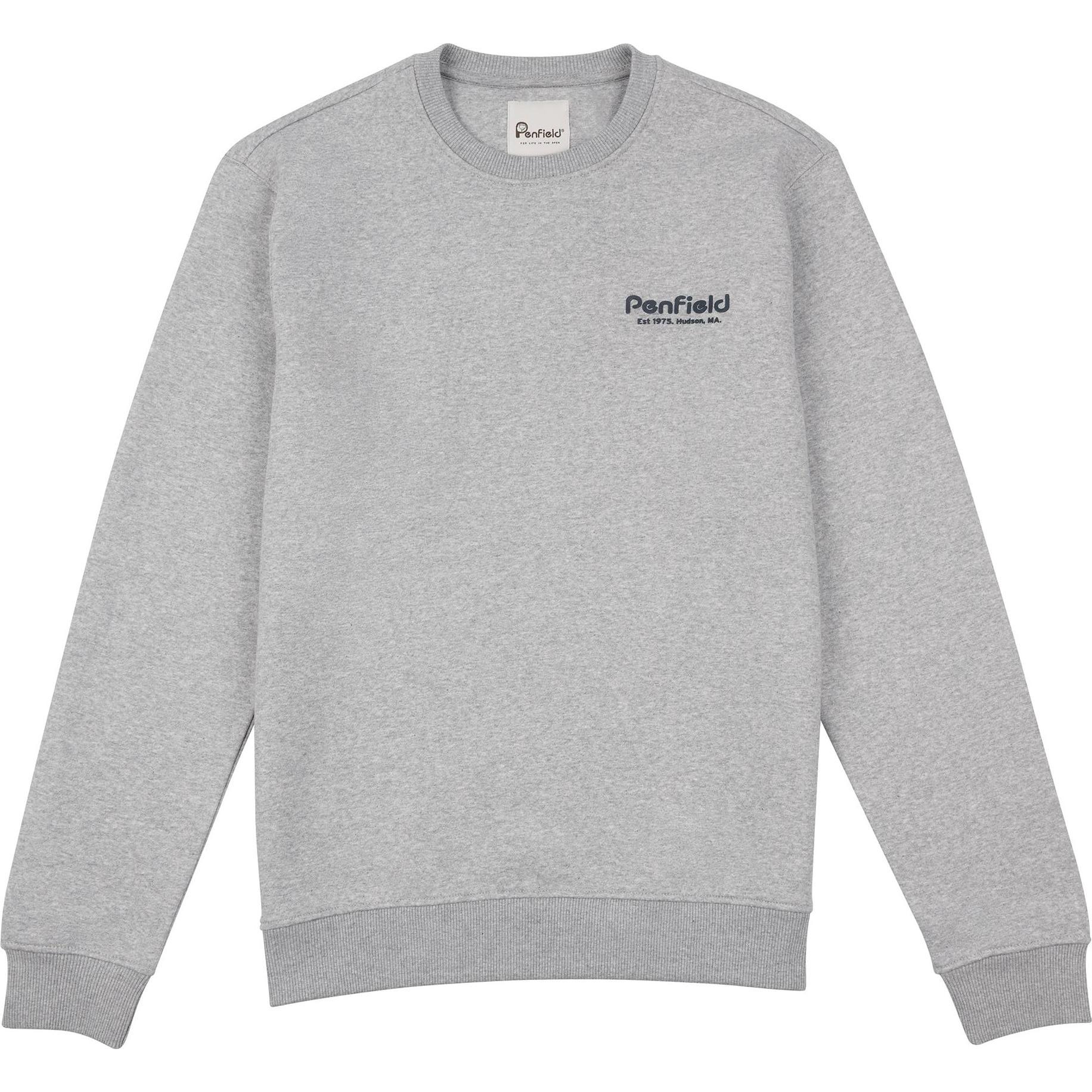 Penfield, Herren, Pullover, sweatshirt hudson script crew, Grau, (XL)