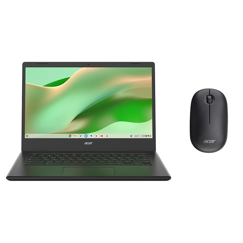 Acer CBOA314-1H-C5GY + Mouse (14", 4 GB, Eng. Int., Intel Celeron N4500), Notebook, Schwarz