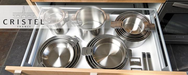 Actual product image Cristel Strate Amovible Vegetable Pot Ø22cm (22 cm, Pot, Aluminium, Stainless steel)