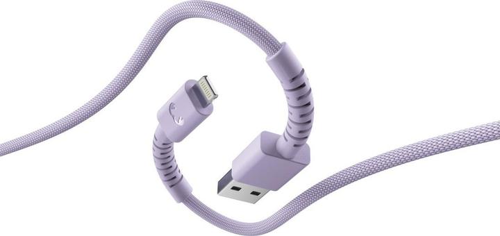 Actual product image Fresh'N Rebel Fresh 'n Rebel USB-A zu Lightning silicone geflochtenes Kabel "FlexWave" 2m, Dreamy Lilac (2 m, USB 1.0, 12 W)