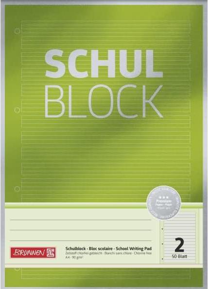 Actual product image Collegeblock Premium Lineatur 2 2nd school year lined DIN A4 without (A4, Lined)