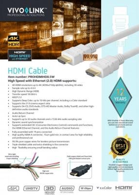Image du produit Vivolink HDMI (Typ A) — HDMI (Typ A) (0.50 m)