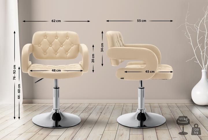 Produktbild CLP Lounger Dublin Kunstleder, creme