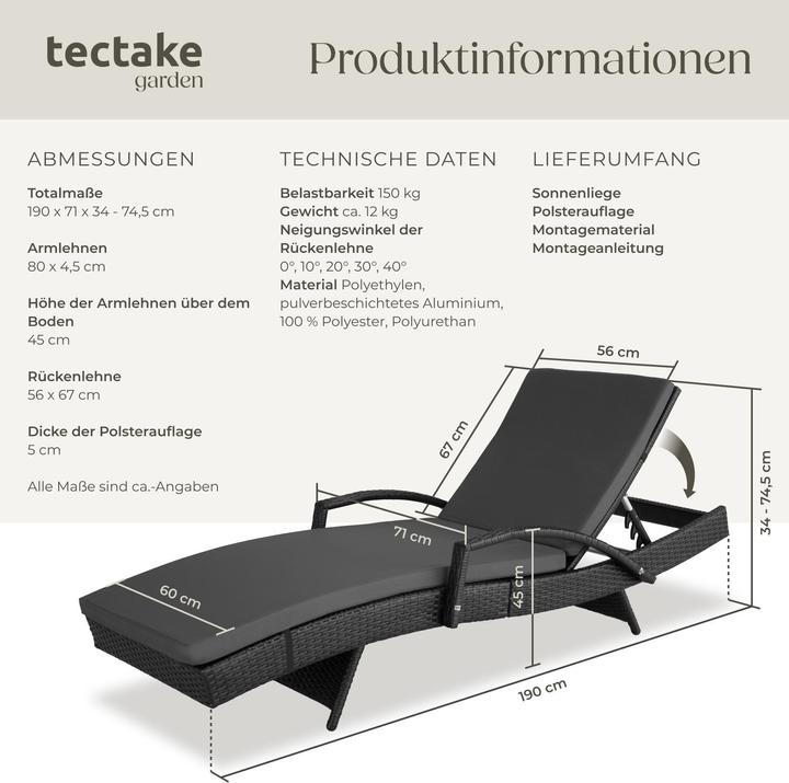 Actual product image tectake Océane (190 cm)