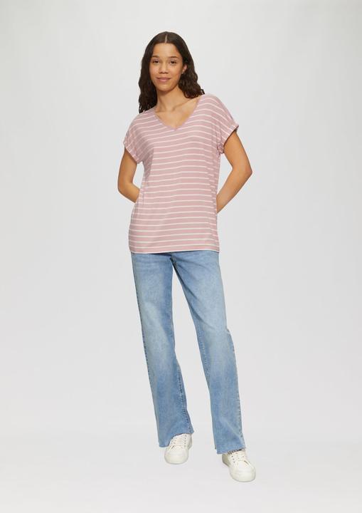 Produktbild S.Oliver T-Shirt T-Shirt aus Modalmix mit Ringelmuster (S)