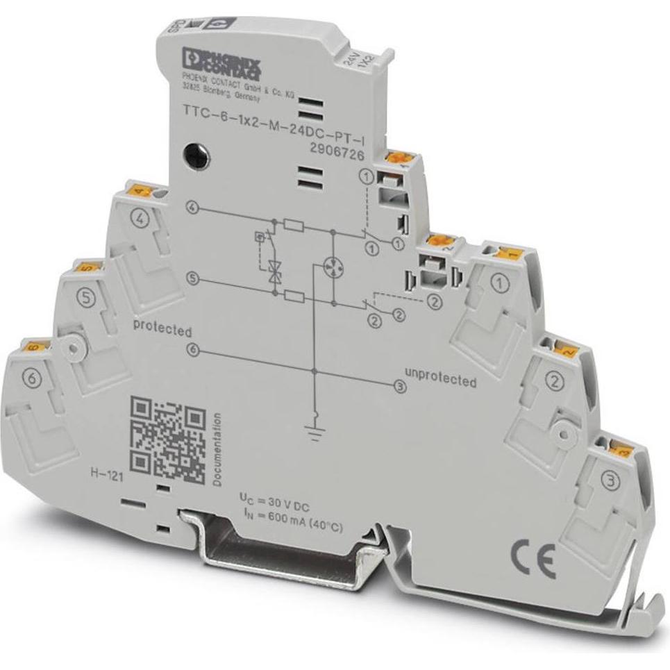 Phoenix Contact, Protezione contro le sovratensioni, TTC-6-1X2-M-24DC-PT-I