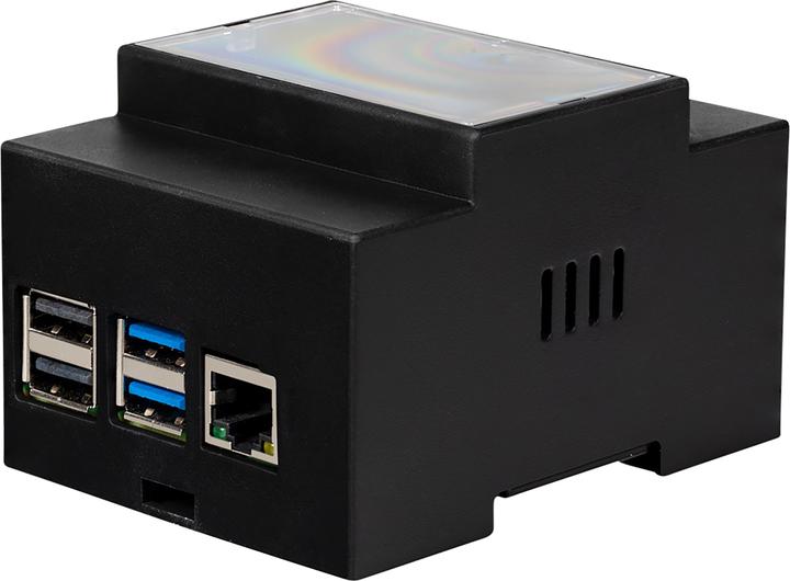 Image du produit Joy-it DIN-Rail-Halterung Passend für Entwicklungskits Raspberry Pi 4 zur (PI5-DIN-CASE-P5-BL)