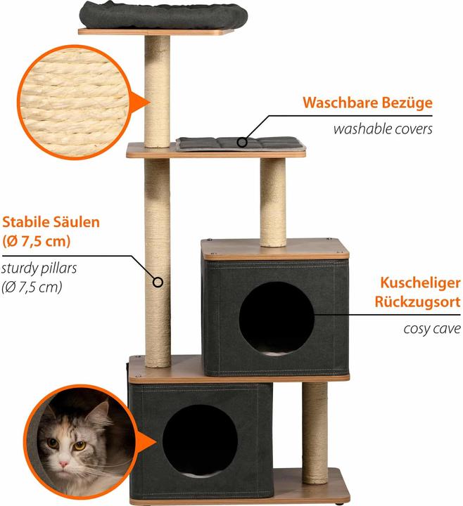 Actual product image Dobar Cat scratching post "Hannah" (133 cm, Charcoal)