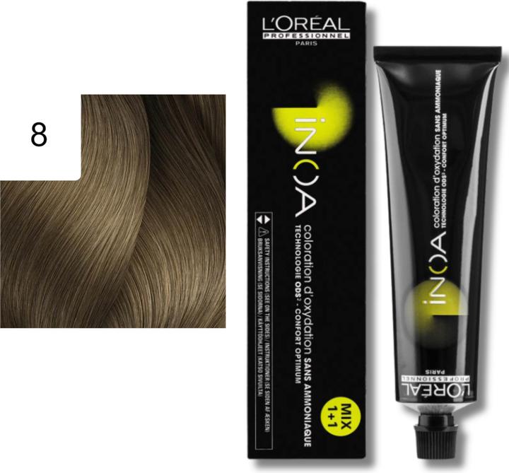 Immagine prodotto L'Oréal Paris L'Oreal Inoa Coloration D'Oxydation Senza Ammoniaca (8 Biondo chiaro)