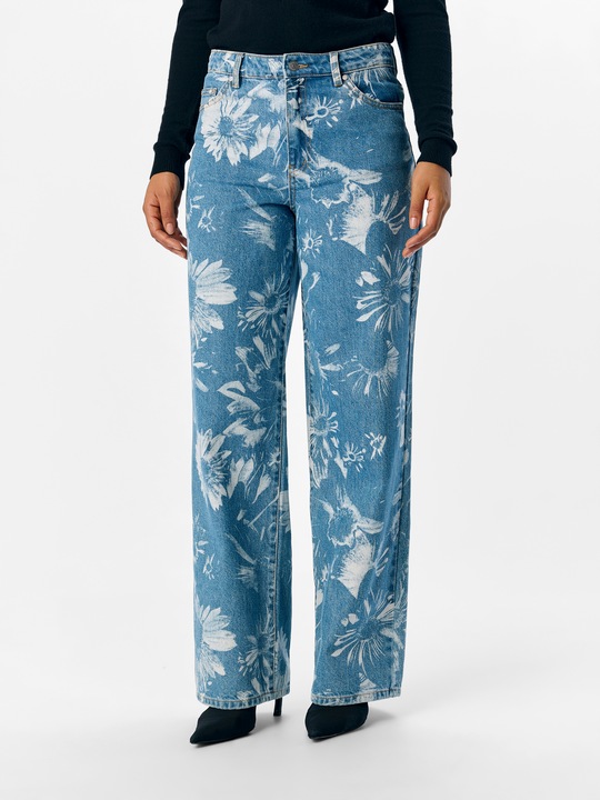 Actual product image Object Print Straight Fit Jeans (S)