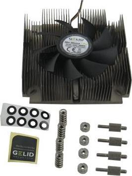 Actual product image Gelid CPU cooler 775 i3 i5 silent 75mm fan simple stable mounting low height mini ITX with... (28 mm)