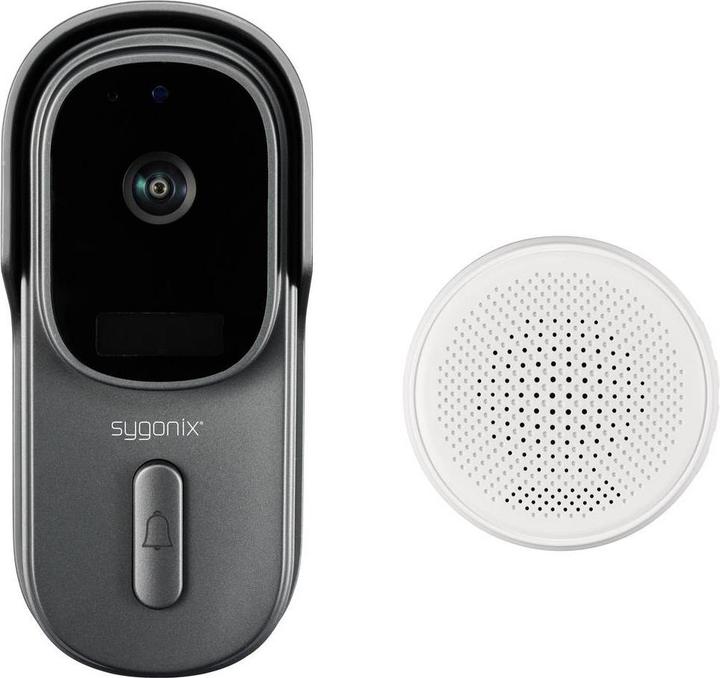 Produktbild Sygonix IP-Video-Türsprechanlage WLAN, Funk Grau, Weiss (Funk, WLAN)